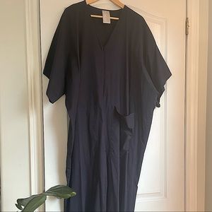 Wide leg cotton jumpsuit